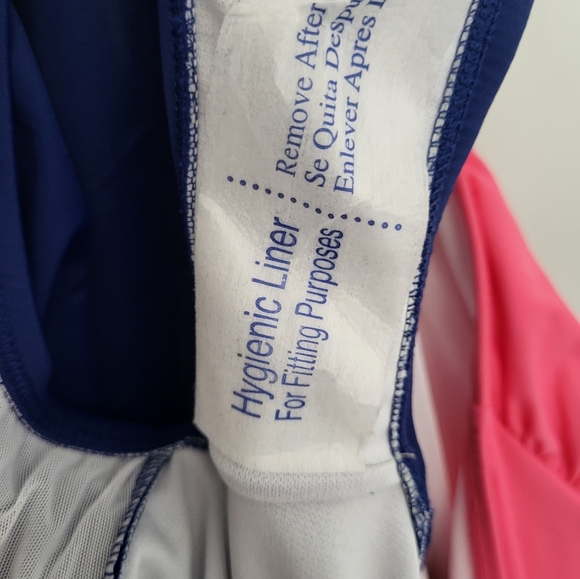 Bal Harbour One Piece Color Block Halter One Piece Tummy Control Swimsuit 20 New - Picture 8 of 10